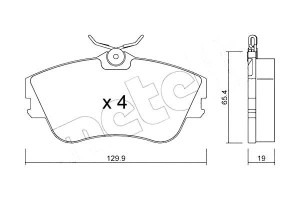 Klocki Hamulcowe Vw T4 2,5tdi 90- Metelli