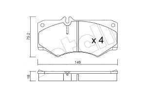 Klocki Hamulcowe Mercedes 207-310 Metelli