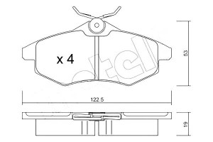 Klocki Hamulcowe Citroen C3 1,1-1,4hdi 02- Metelli