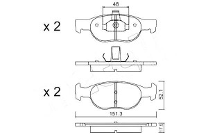 Klocki Hamulcowe Fiat Punto 1,2 16v 99- Metelli