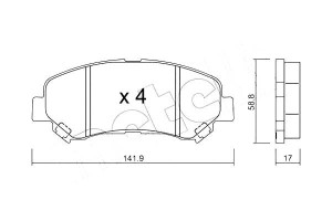 Klocki Hamulcowe Nissan Qashqai 07- Metelli