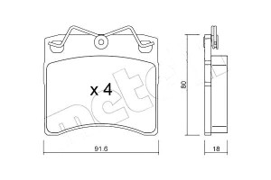 Klocki Hamulcowe Vw T4 2,5tdi -03 Metelli