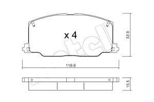Klocki Hamulcowe Toyota Camry 86-91 Metelli