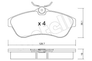 Klocki Hamulcowe Citroen C3 1,4hdi-1,6 02- Metelli