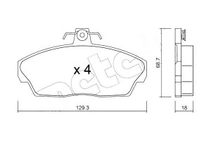 Klocki Hamulcowe Landrover Freelander 97-00 Metell