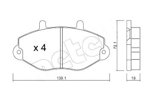 Klocki Hamulcowe Ford Transit 15 91-00 Metelli