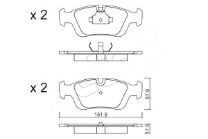 Klocki Hamulcowe Bmw 3 E36 91-00 Metelli