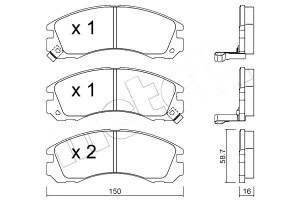 Klocki Hamulcowe Mitsubishi Space Wagon 98-01 Mete