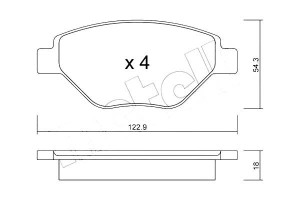 Klocki Hamulcowe Renault Megane Ii 1.4 02 Metelli