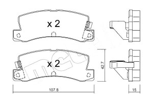 Klocki Hamulcowe Toyota Corolla 99-01 Tył Metelli
