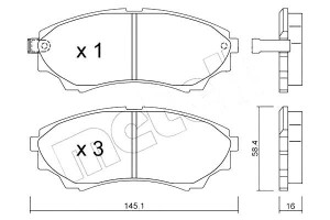 Klocki Hamulcowe Ford Ranger 2,5td 02- Metelli