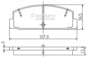 Klocki Hamulcowe Mazda 323 F Vi (bj) 1.4 Nipparts