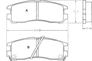 Klocki Hamulcowe Mitsubishi Galant 93- Tył Z Czuj.