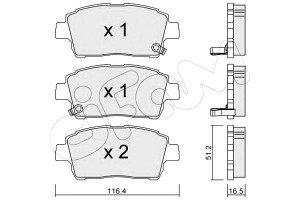 Klocki Hamulcowe Toyota Yaris 99-05 (+abs) Cifam