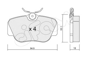 Klocki Hamulcowe Mercedes W201 190 82-93 Cifam