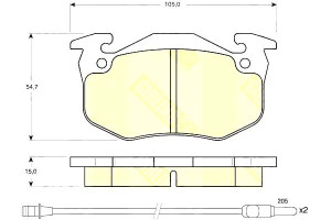 Klocki Hamulcowe Renault 5 Clio Express 90 Gr.15mm