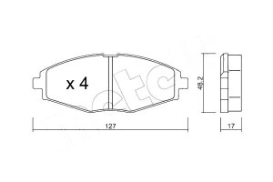 Klocki Hamulcowe Daewoo Lanos, Matiz Metelli