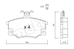 Klocki Hamulcowe Fiat Tipo Tempra Metelli