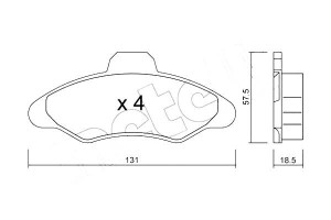 Klocki Hamulcowe Ford Escort Orion 90-00 Metelli
