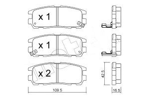 Klocki Hamulcowe Opel Frontera A,b 95- Tył Metelli