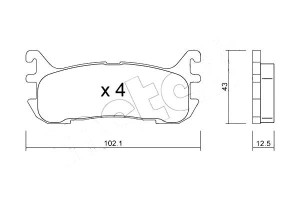 Klocki Hamulcowe Mazda Mx5 94-05 Tył Metelli