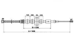 Linka Hamulca Ręcznego Peugeot 306 1.1-1.9d 04.93-
