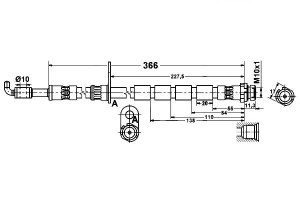 Przewód Hamulcowy Elast. Ford Fiesta Vi 1.25-1.6d