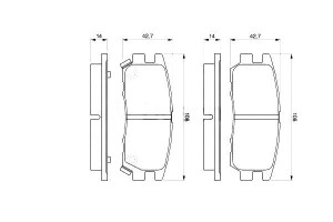 Klocki Hamulcowe Mitsubishi Tył Pajero 90- Bosch