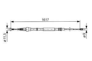 Linka Hamulca Ręcznego Środek Audi Tt 1.8 10.98-06