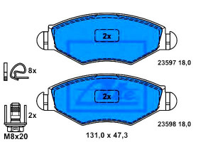 Klocki Hamulcowe Peugeot Przód 206 306 1,1-1,6 1,4