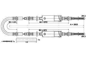 Linka Hamulca Ręcznego Ford Transit Transit Tourne