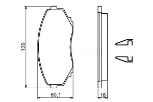 Klocki Hamulcowe Mazda Przód Mpv 99-06 Bosch