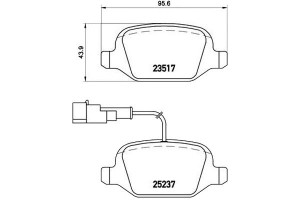 Klocki Hamulcowe Alfa Romeo Mito 08- Tył Brembo
