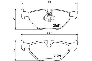 Klocki Hamulcowe Bmw 5 E39 95- Tył Brembo