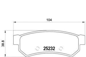 Klocki Hamulcowe Chevrolet Lacetti 05- Tył Brembo