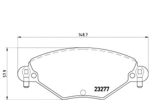 Klocki Hamulcowe Citroen C5 2.0-2.0hdi 01- Brembo