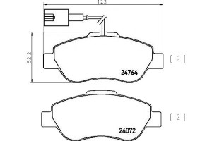 Klocki Hamulcowe Ford Ka 1.3tdci 08- Przód Brembo