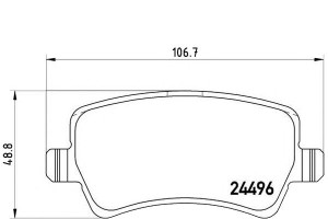 Klocki Hamulcowe Ford S-max 06- Tył Brembo