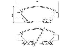 Klocki Hamulcowe Honda Jazz 09- Brembo