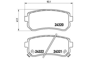 Klocki Hamulcowe Kia Ceed 06- Tył Brembo