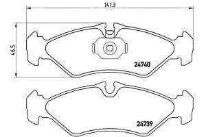 Klocki Hamulcowe Mercedes Sprinter 96-06 Tył Bremb