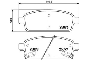 Klocki Hamulcowe Opel Astra J 09- Tył Brembo