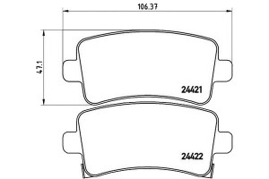 Klocki Hamulcowe Opel Insignia 08- Tył Brembo