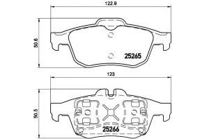 Klocki Hamulcowe Renault Latitude 11- Tył Brembo