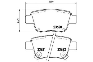 Klocki Hamulcowe Toyota Avensis 03-09 Tył Z Czuj.