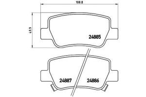 Klocki Hamulcowe Toyota Avensis 09-18 Tył Brembo