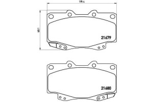 Klocki Hamulcowe Toyota Hilux 01- Przód Brembo