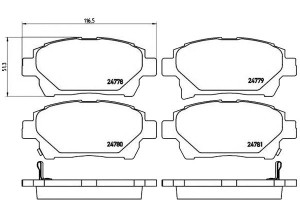 Klocki Hamulcowe Toyota Iq 09-14 Przód Brembo