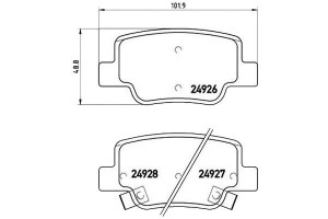 Klocki Hamulcowe Toyota Verso 09- Tył Brembo