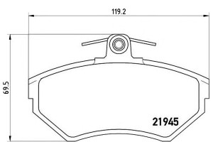 Klocki Hamulcowe Vw Passat 96-99 1.6-1.9tdi Brembo
